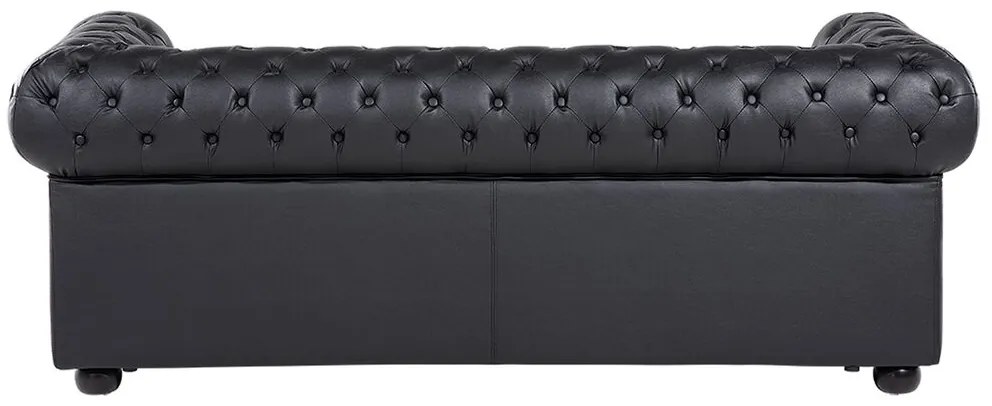 Canapea 3 locuri din piele Chichester (negru) . 1008702