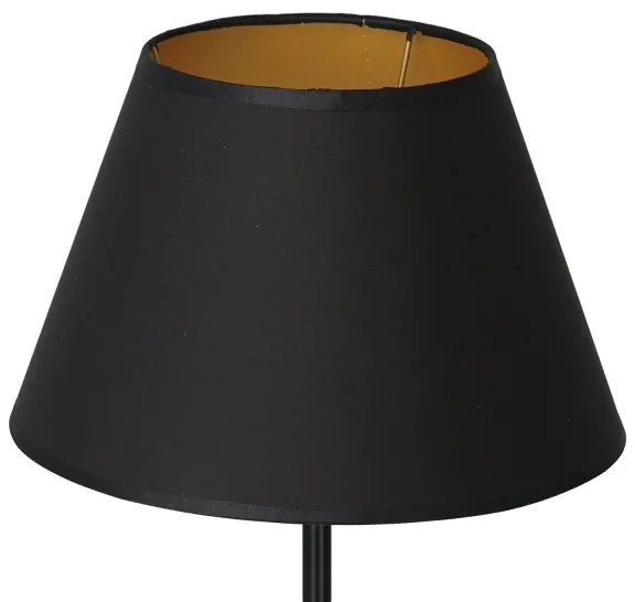 Lampă de masă ARDEN 1xE27/60W/230V d. 30 cm neagră/aurie