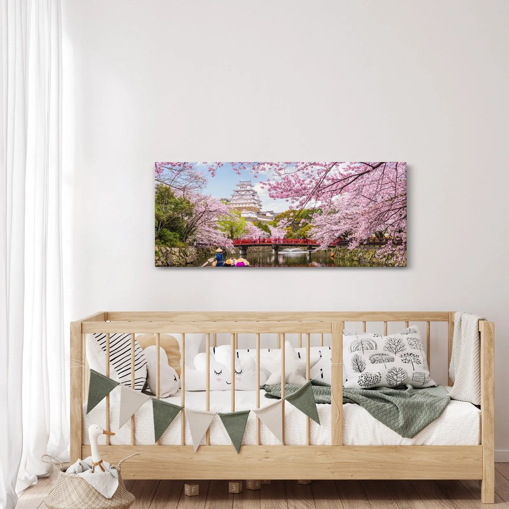 Tablou cu cireș japonez (120x50 cm)