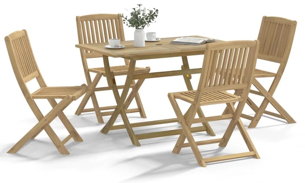 vidaXL Set mobilier de grădină, 5 piese, lemn masiv de acacia