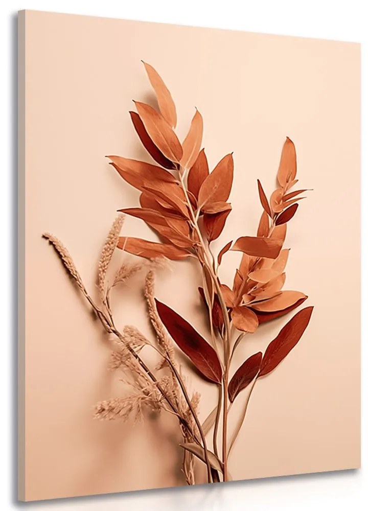 Tablou frunze Peach Fuzz