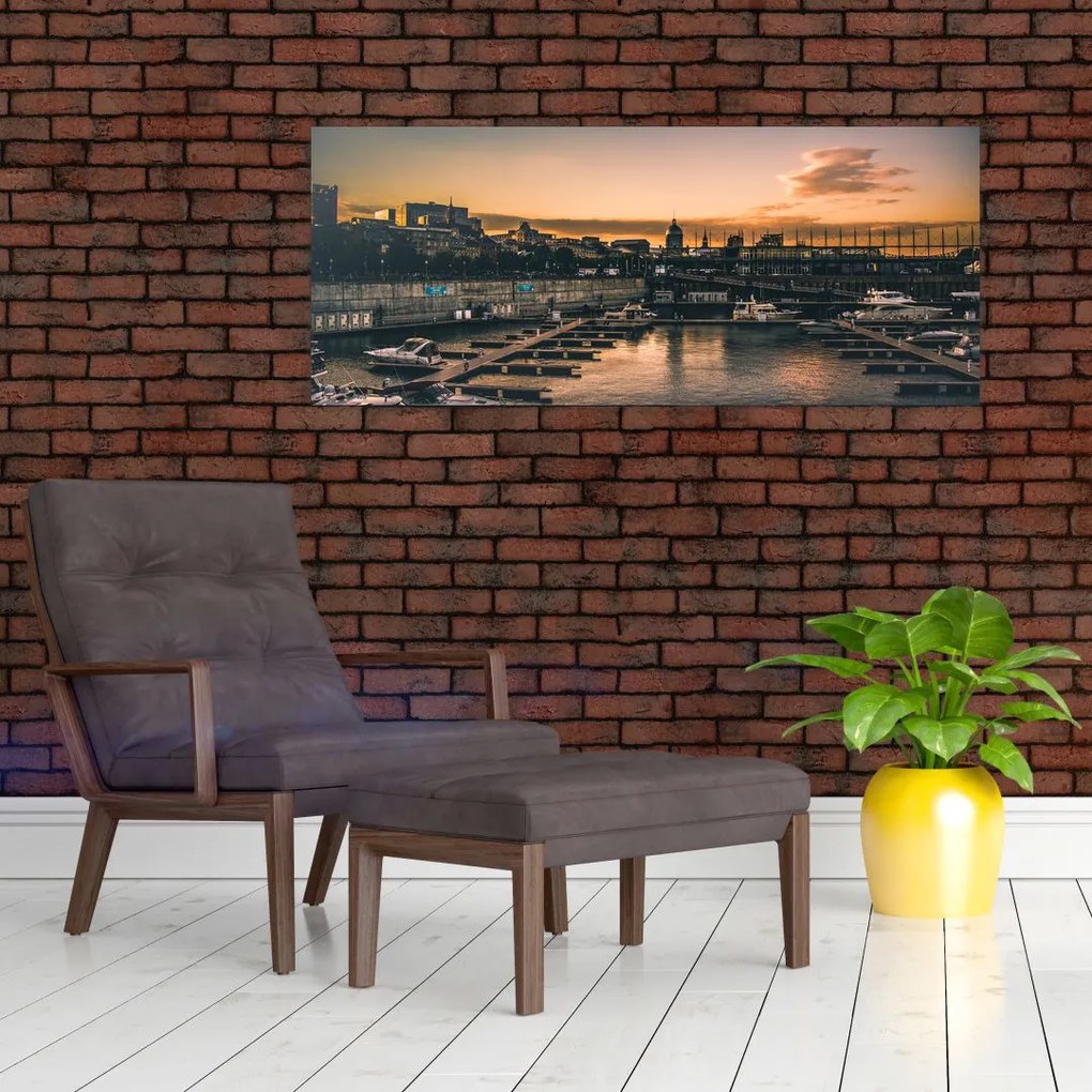 Tablou - orașul port (120x50 cm)