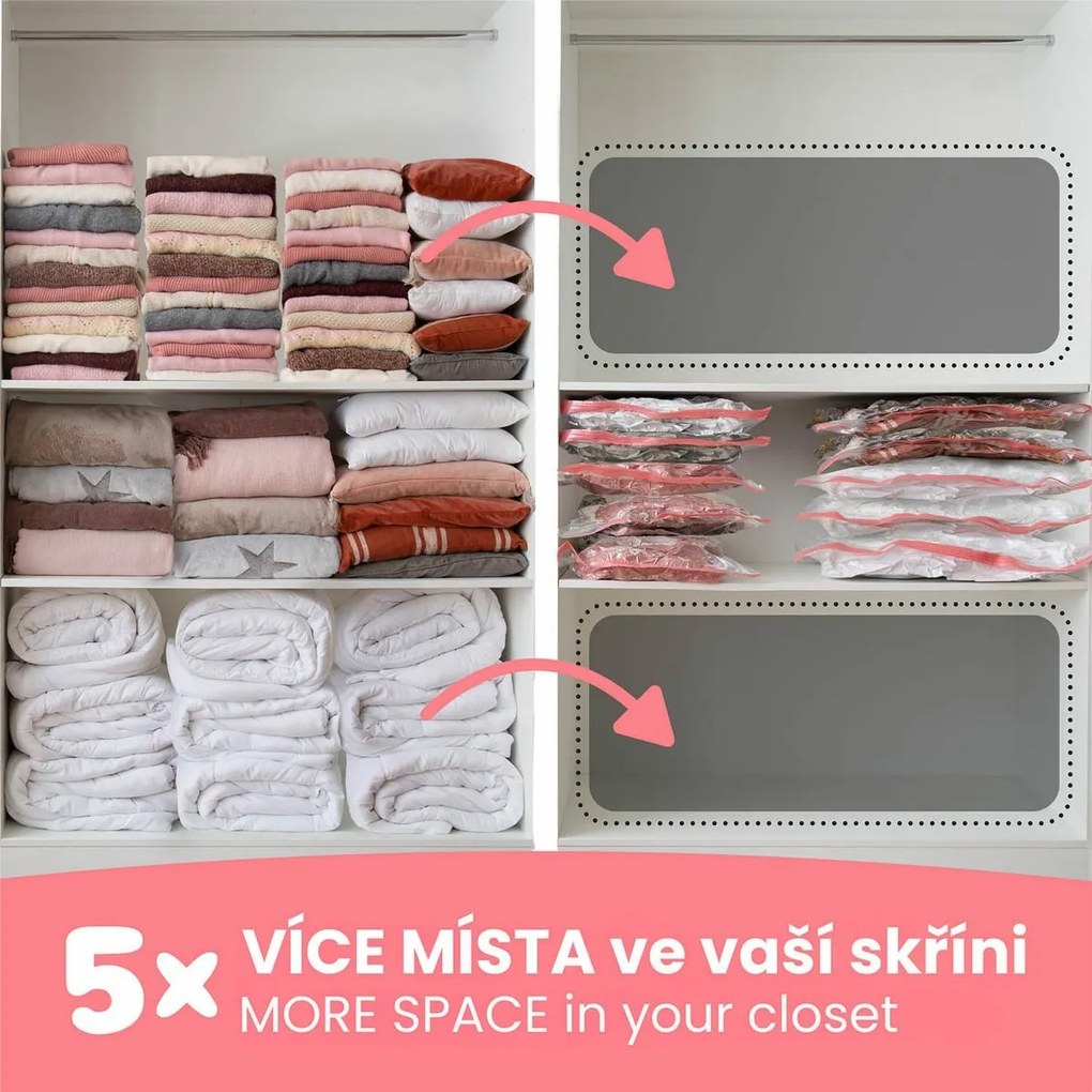 Set saci de depozitare în vid Compactor Bag Aspispace, 2 buc.