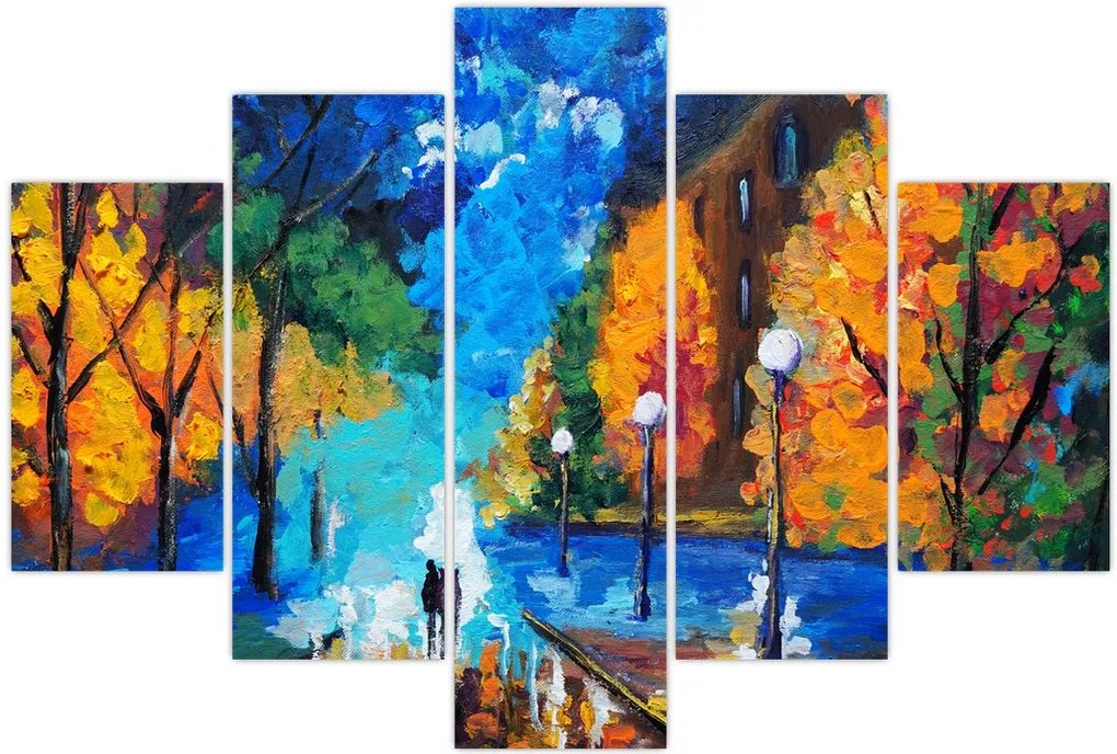 Tablou - Îndrăgostiții, Pointilism (150x105 cm)