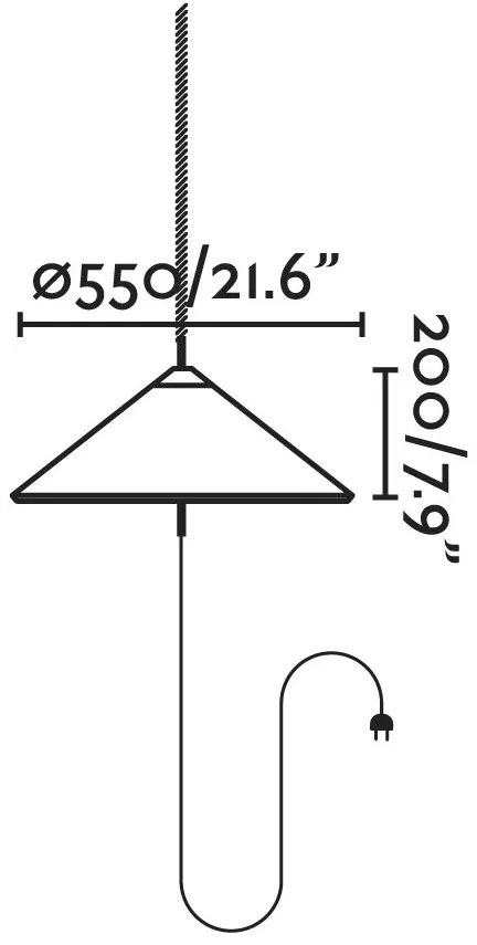 Lampa portabila iluminat exterior decorativ SAIGON cone R55 gri/alb