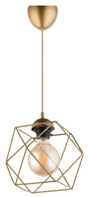 Lustră aurie cu abajur din metal – Opviq lights