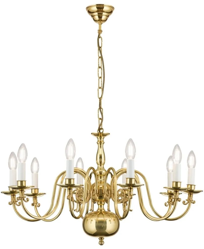 Candelabru 10 brate design clasic FLAMISCH, alama lucioasa