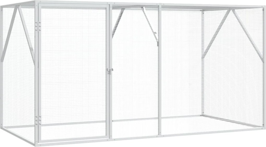 vidaXL Cușcă pentru păsări Antracit 208 x 102 x 108 cm Oțel Galvanizat