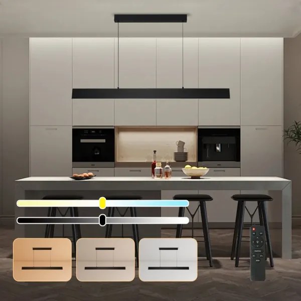 Lustră LED dimabilă pe cablu Brilagi SLIMLINE LED/40W/230V 3000-6000K negru + telecomandă