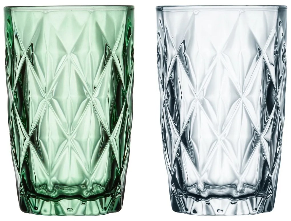 Pahar long drink 380ml, verde, Diamond
