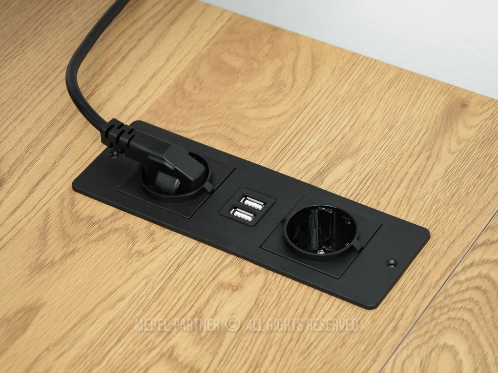 Masă PC Matts C (stejar + negru). 1109795
