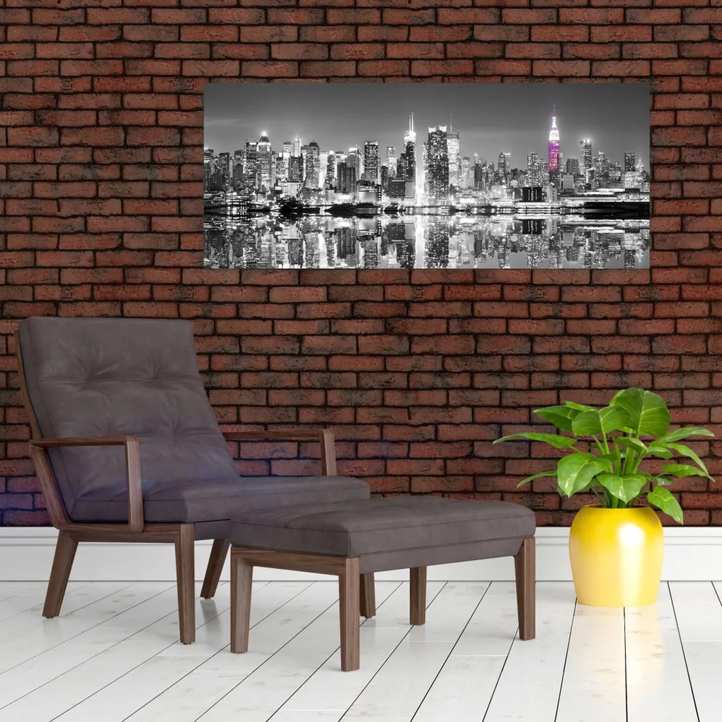 Tablou - New York și zgârie-norii mov (120x50 cm)