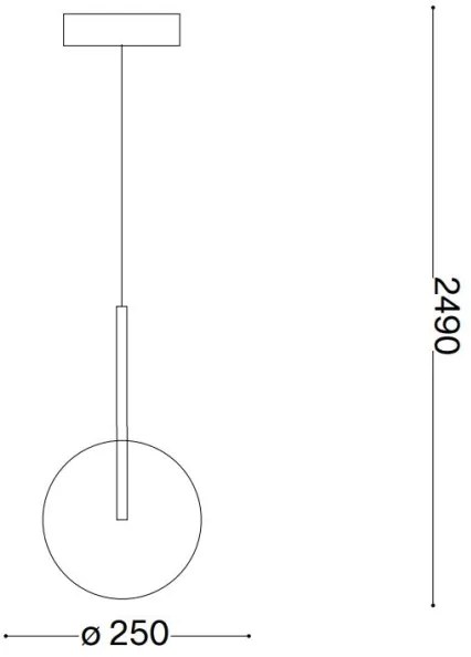 Lustră LED pe cablu Ideal Lux EQUINOXE 1xG4/2W/230V d. 25 cm crom/transparent