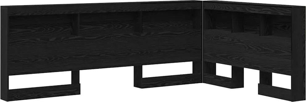 vidaXL Tăblie de depozitare Stejar Negru 207,5 x 137,5 x 76,5 cm