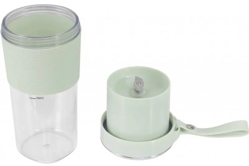 Blender portabil cu USB Royalty Line UBP-40, 40W, 300ml, 2 lame, Transparent/Verde