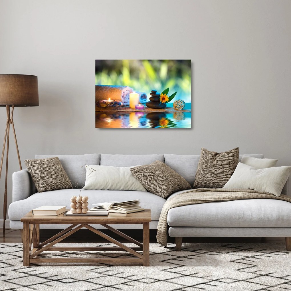 Tablou pe sticlă - Relaxare (70x50 cm)