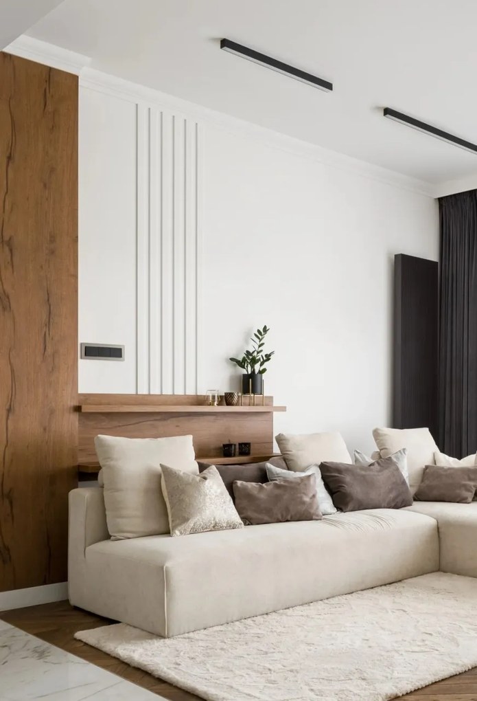 Plafoniera LED moderna Linear neagra 18w