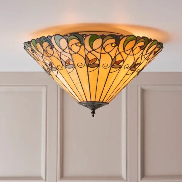 Endon 70706 - Plafonieră Tiffany JAMELIA, 2xE27/60W/230V, Ø 50 cm