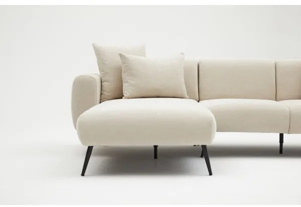 Colțar în formă de L PISA, crem, cu orientare pe stânga