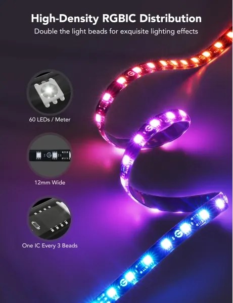 Govee - DreamView T2 DUAL TV 75-85" SMART LED retroiluminare RGBIC Wi-Fi