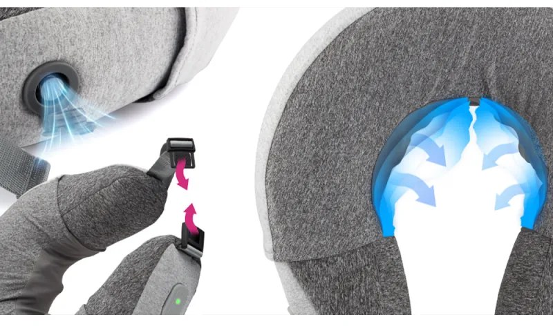 Perna masaj Shiatsu Medivon Puffy Shiatsu, Incalzire, 2 viteze, Utilizare silentioasa, Oprire automata, USB, Gri