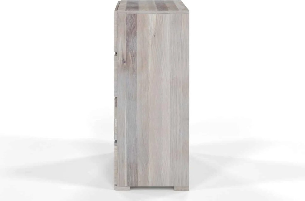 Comodă lemn masiv TerraCraft Stejar 3 Sertare, 80 × 45 × 108 cm - Stejar auriu