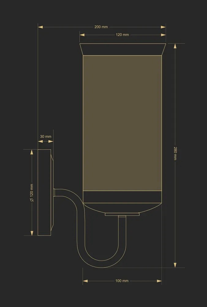 Aplica design clasic din alama OLZANO