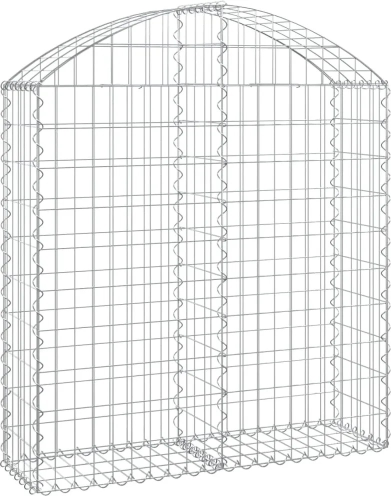 vidaXL Coș gabion arcuit, 100x30x100/120 cm, fier galvanizat