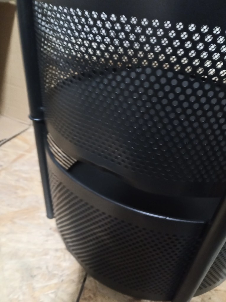 OFERTA Raft rotativ pe roti ROUND SZ33 cu 5 cosuri, negru II. calitate