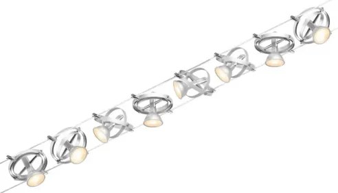 Paulmann 94490 - Set 8x GU5,3/7,5W spot CARDAN 230V crom mat