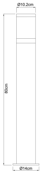 Lampă de exterior Globo 32016 XELOO 1xE27/60W/230V IP44