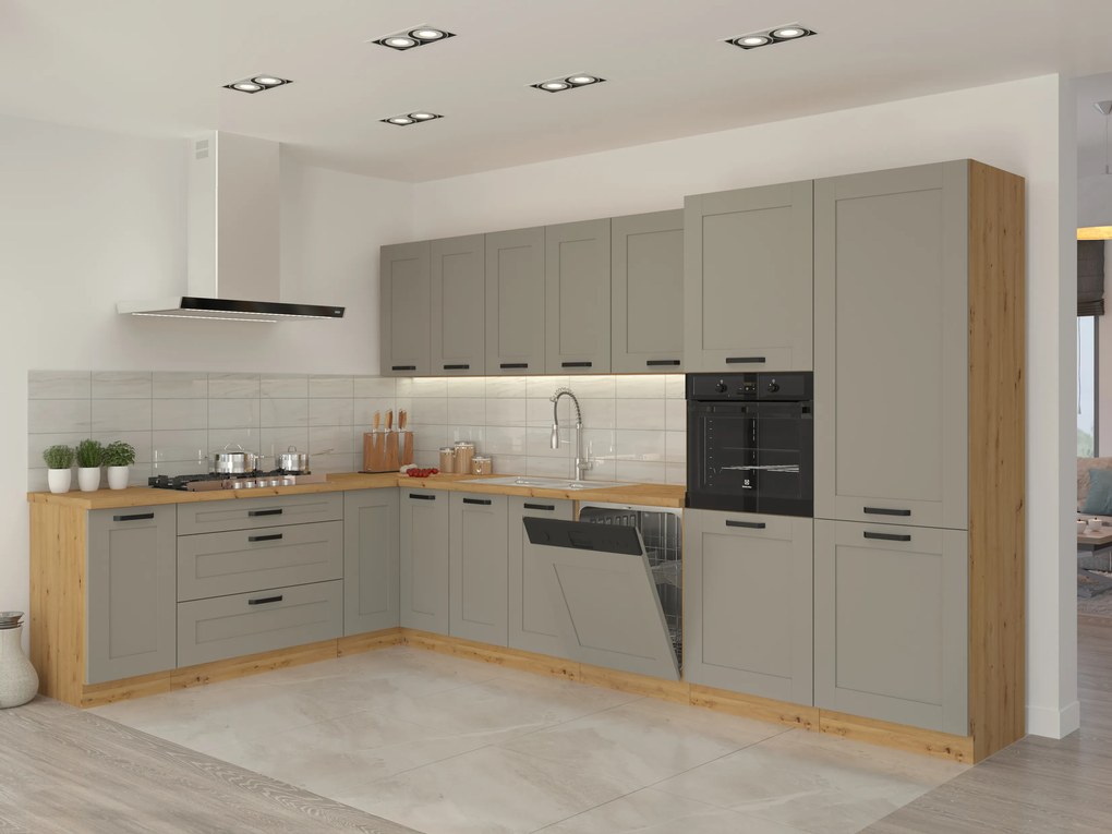 Dulap superior de bucătărie Lucid WH 60 NAGU 36 1 F (Stejar artisan + claygrey). 1045501