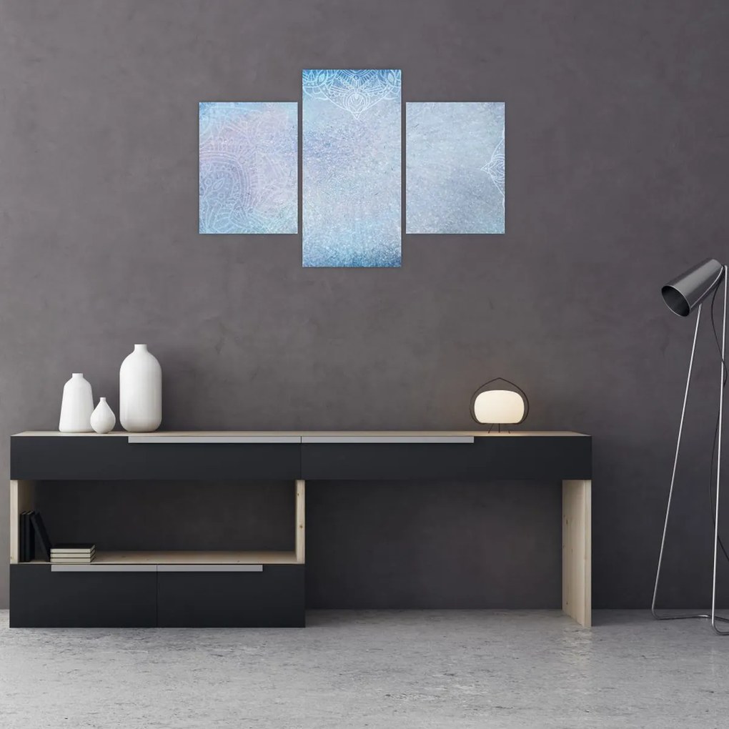 Tablou - Mandala in albastru (90x60 cm)