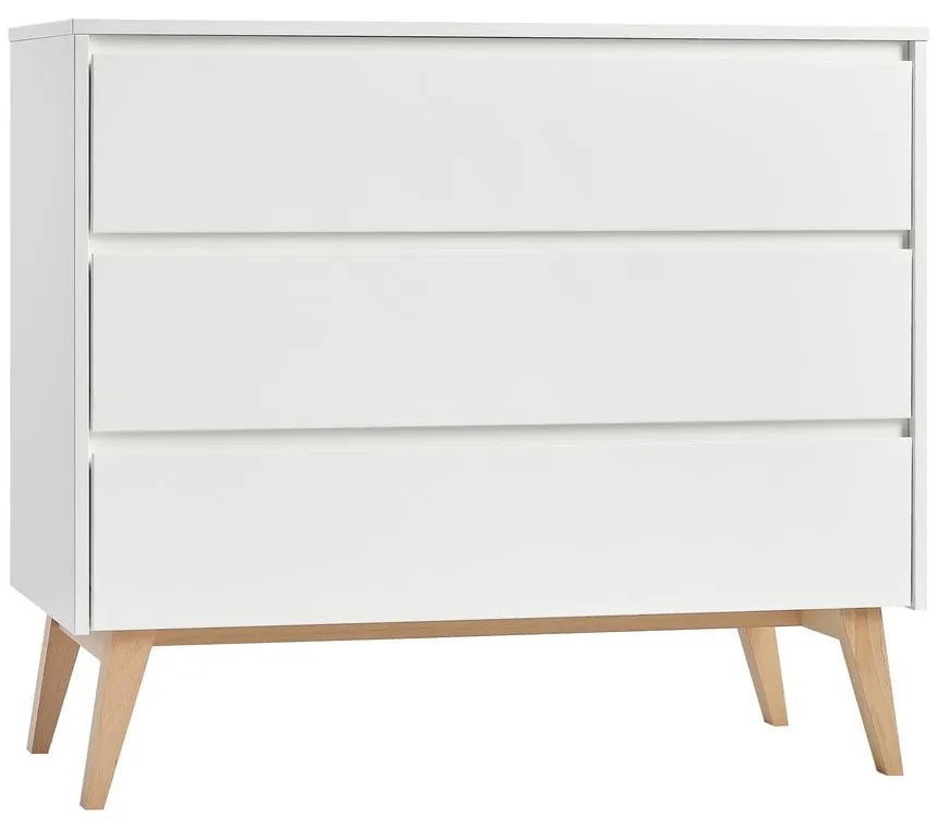 Comodă pentru copii Pinio Swing, 100 x 92 cm, alb