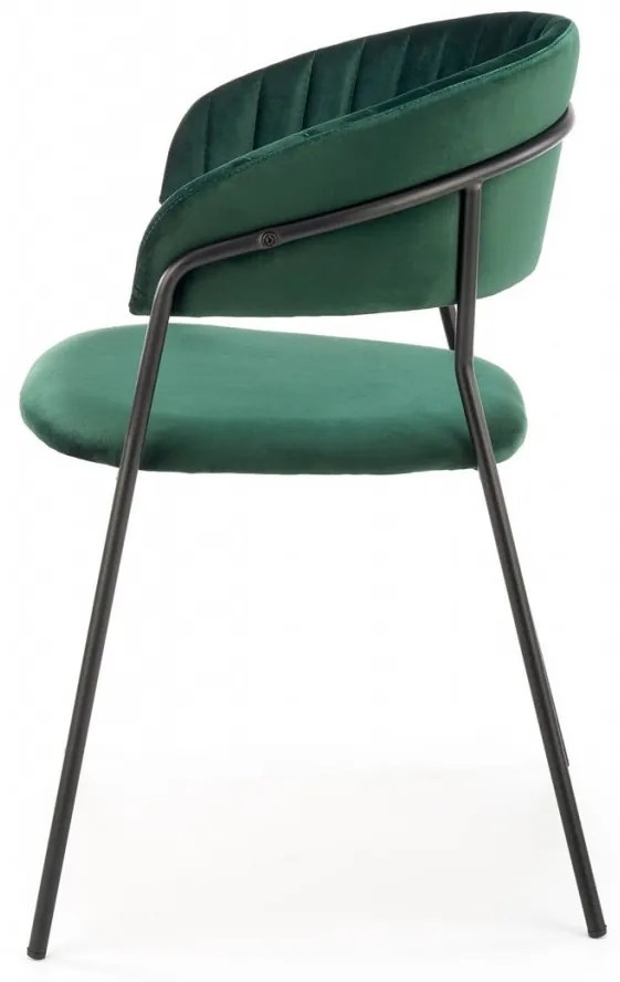 Set masa rotunda Brodway + 3 scaune K426 verde/negru