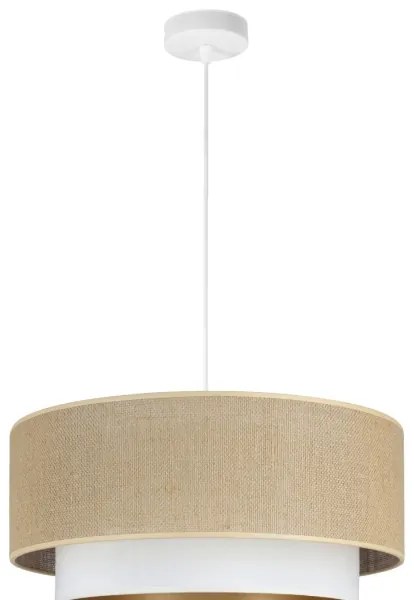 Pendul cu cablu SARTA 1xE27/60W/230V alb/iută