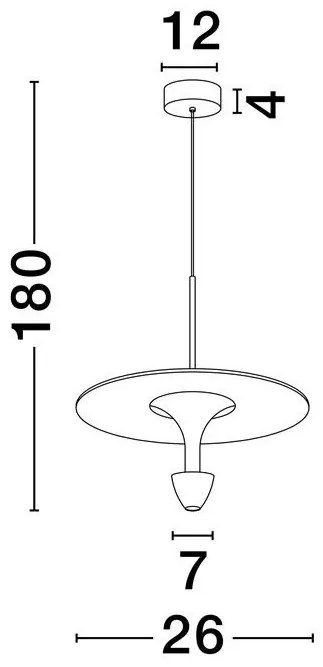 Lustra/Pendul LED design modern LUET D-26cm
