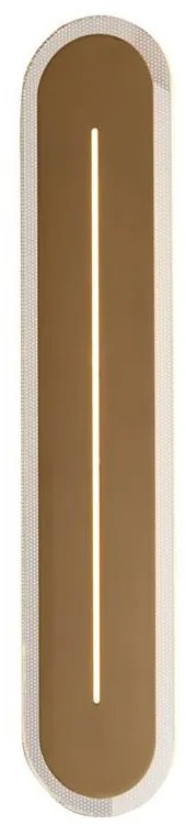 Aplica LED de perete baie metal alama satin IP44 Couper L-42cm