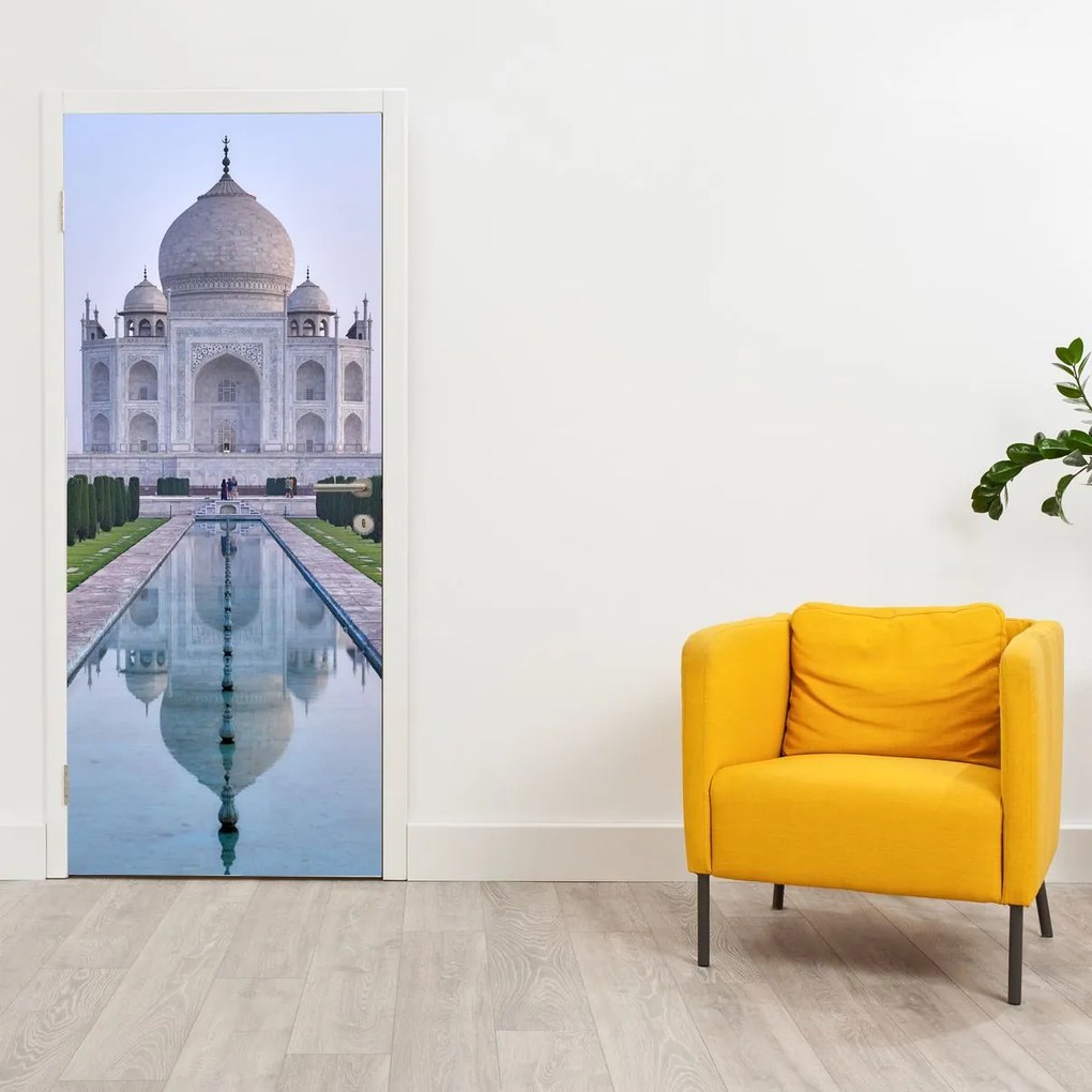 Fototapet pentru ușă - Taj Mahal la răsărit de soare (95x205cm)
