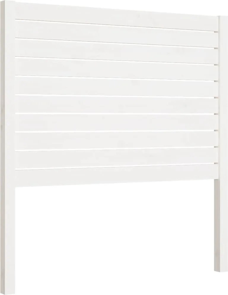vidaXL Tăblie de pat, alb, 81x4x100 cm, lemn masiv de pin