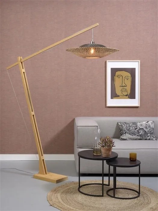 Lampadar din bambus KALIMANTAN orizontal L natur, 60cm