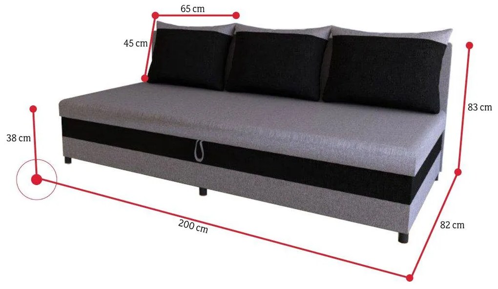 Expedo Canapea TABLO, 200x83x82, falcone 03/falcone 14