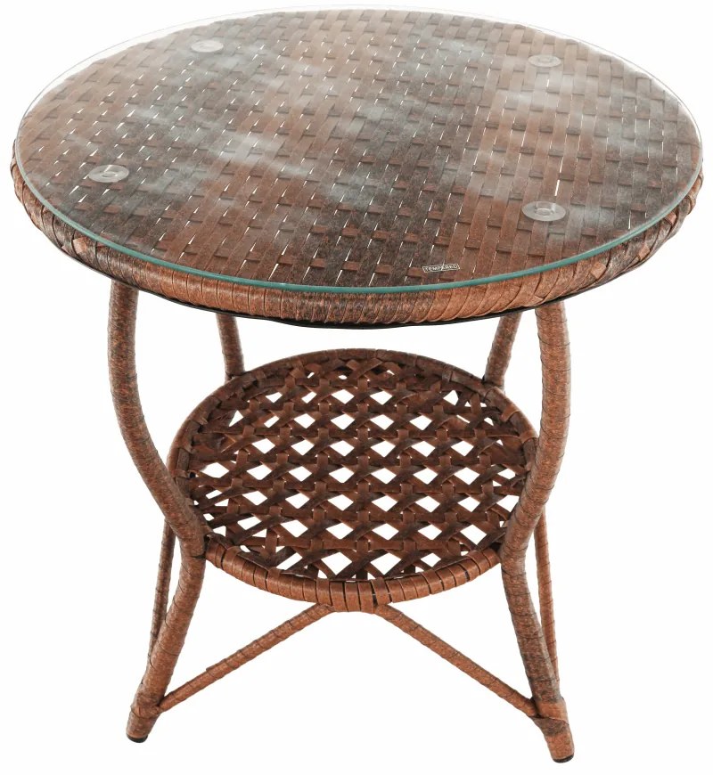Set de grădină rattan 1+2, JARUB, maro