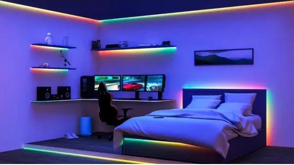 WiZ - Bandă LED RGBIC dimabilă 4m LED/10,2W/5V 2700-6500K Wi-Fi