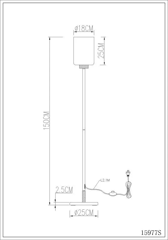 Lampadar/ Lampa de podea metal si lemn ROWENA