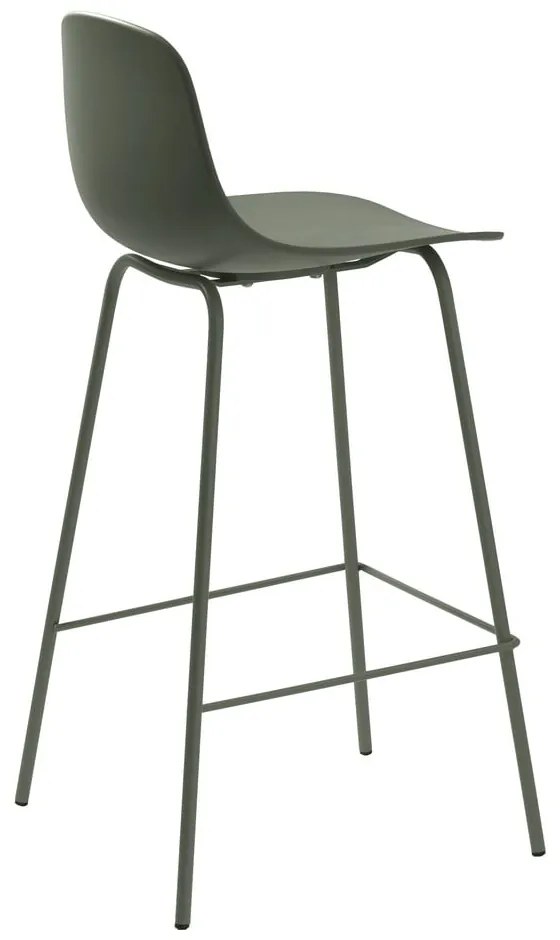 Scaun de bar kaki din plastic 92,5 cm Whitby – Unique Furniture