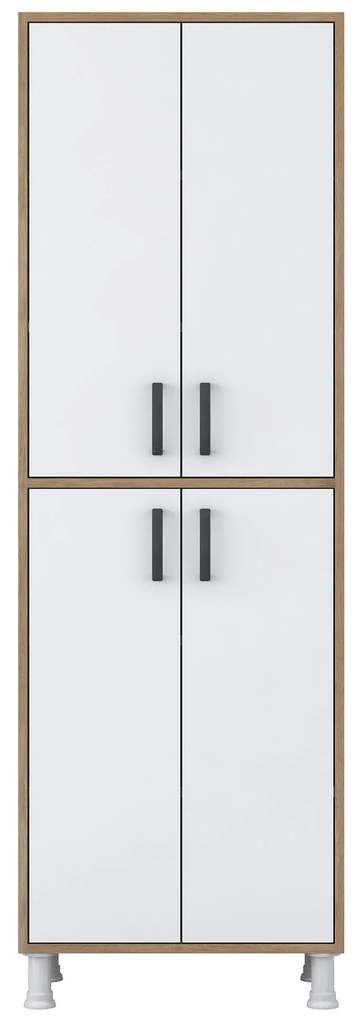 Dulap Bucatarie Cheriff cu 4 usi, Alb, 63 x 191 x 36 cm