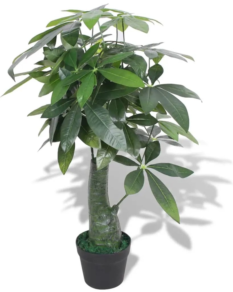vidaXL Plantă artificială Arborele norocos cu ghiveci, 85 cm, verde
