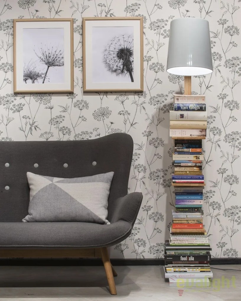 Lampadar chic cu rafturi pentru carti, CAMBRIDGE alb CAMBRIDGE/F/W