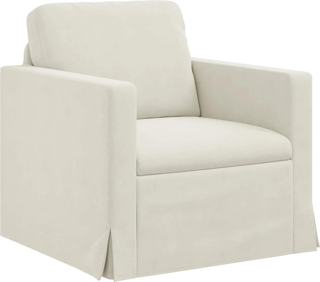 vidaXL Canapea Crem 78 x 78 x 80 cm Catifea